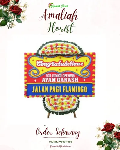 Bunga Papan Congratulation di Ketang Baru